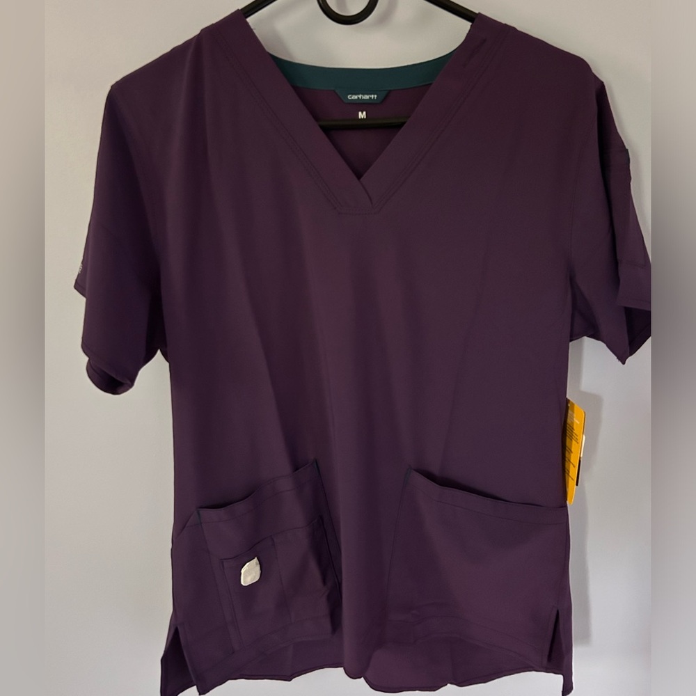 Carhartt Purple and Teal Scrub Top